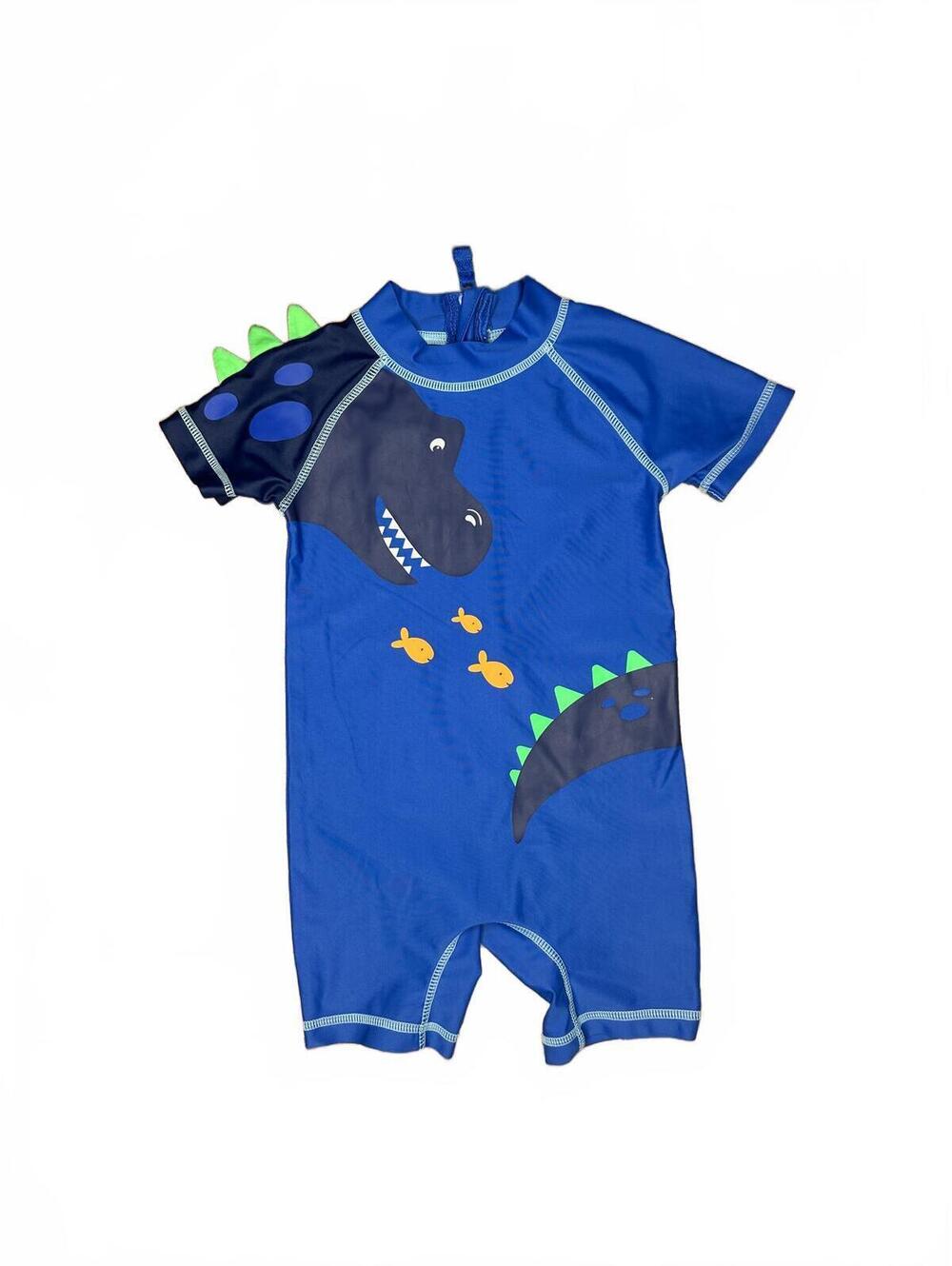 Carter's 18M Blue Dinosaur Zip-Back Baby Rash Guard Swimsuit